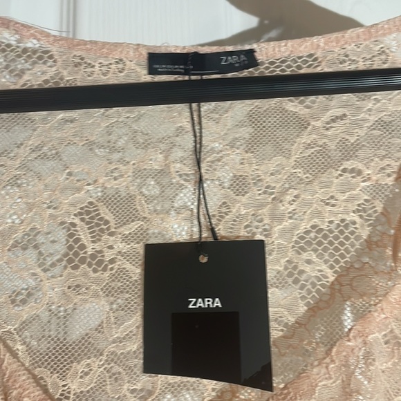 Zara Light Pink Lace Bodysuit - Picture 2 of 3